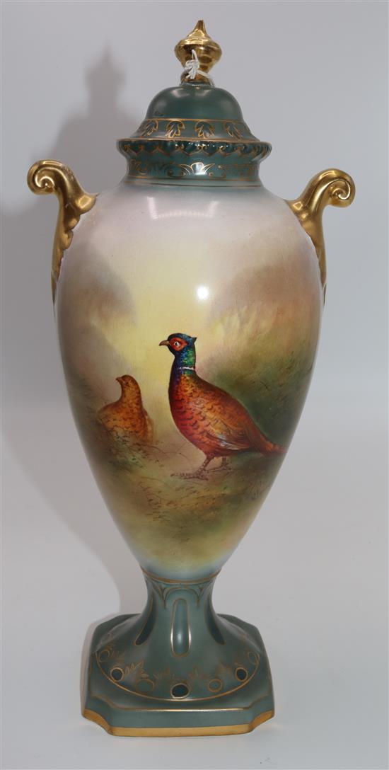 Crown Devon vase and cover